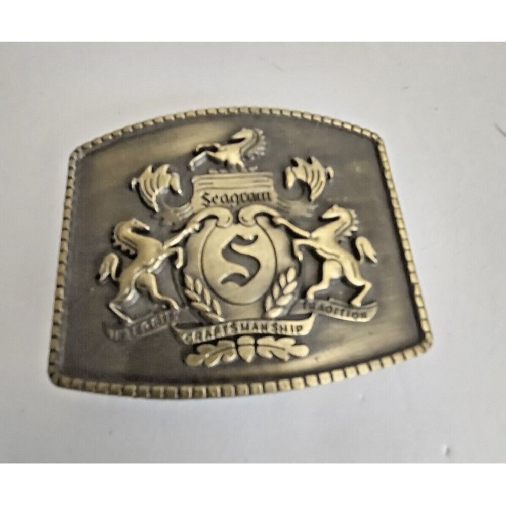 Vintage  Joseph Seagram & Sons - Canadian Whisky Men's Metal Belt Buckle